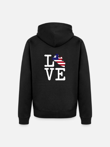 Liberia Flag Liberians - Unisex Premium Organic Zip Hoodie - black
