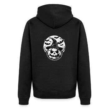 Halloween Soccer Football ballon de football avec chapeau et chauves-souris - Veste à capuche bio Premium Unisexe - noir - Dos - Nico (187cm)