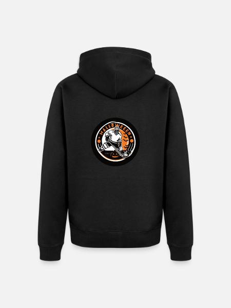 Halloween-Hockeyspieler - Unisex Premium Bio Zip Hoodie - Schwarz