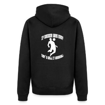 Joueur de football Équipe de football Conception de football - Veste à capuche bio Premium Unisexe - noir - Dos - Nico (187cm)