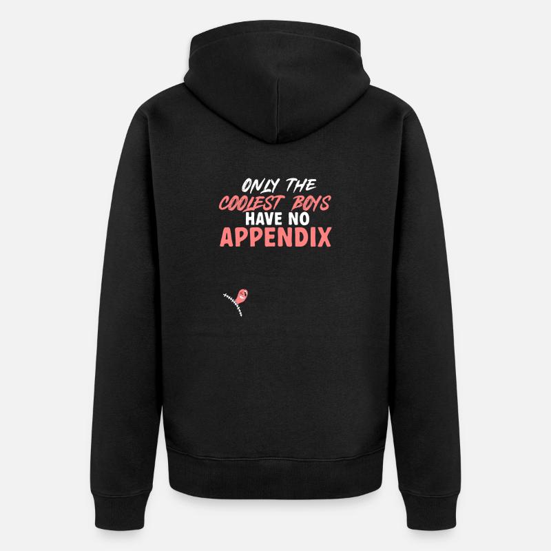 Appendicectomie Appendicite - Veste à capuche bio Premium Unisexe - noir