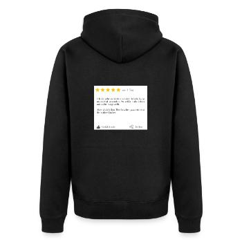 Lustige Tshirts | Lustige T-Shirts | Arbeit | fun - Unisex Premium Bio Zip Hoodie - Schwarz - Hinten - Nico (187cm)