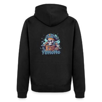 Yo Ho Ho Pirate et un trésor - Veste à capuche bio Premium Unisexe - noir - Dos - Nico (187cm)
