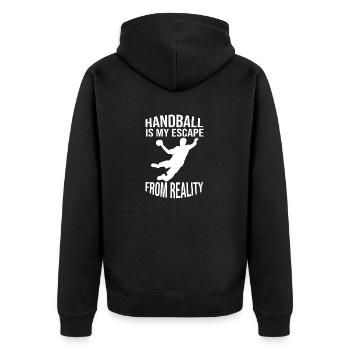 Handball Fan de handball Joueur de handball Équipe de handball - Veste à capuche bio Premium Unisexe - noir - Dos - Nico (187cm)