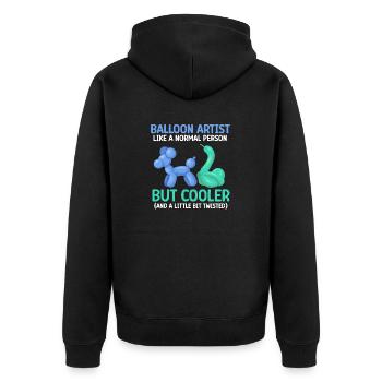Balloon Animal Party Balloon Artist - Unisex Premium Organic Zip Hoodie - black - Back - Nico (187cm)