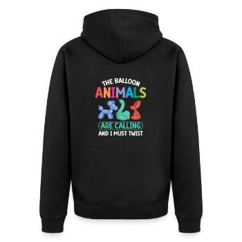 Balloon Animal Party Balloon Artist - Unisex Premium Organic Zip Hoodie - black - Back - Nico (187cm)