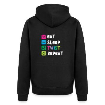 Balloon Animal Party Balloon Artist - Unisex Premium Organic Zip Hoodie - black - Back - Nico (187cm)