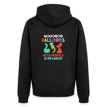 Balloon Animal Party Balloon Artist - Unisex Premium Organic Zip Hoodie - black - Back - Nico (187cm)