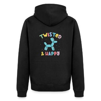 Balloon Animal Party Balloon Artist - Unisex Premium Organic Zip Hoodie - black - Back - Nico (187cm)