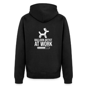 Balloon Animal Party Balloon Artist - Unisex Premium Organic Zip Hoodie - black - Back - Nico (187cm)