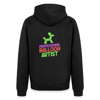 Balloon Animal Party Balloon Artist - Unisex Premium Organic Zip Hoodie - black - Back - Nico (187cm)