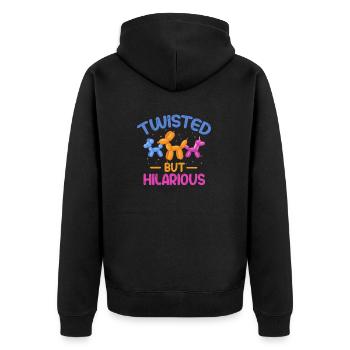 Balloon Animal Party Balloon Artist - Unisex Premium Organic Zip Hoodie - black - Back - Nico (187cm)