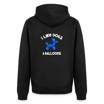 Balloon Animal Party Balloon Artist - Unisex Premium Organic Zip Hoodie - black - Back - Nico (187cm)