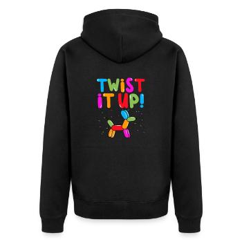 Balloon Animal Party Balloon Artist - Unisex Premium Organic Zip Hoodie - black - Back - Nico (187cm)