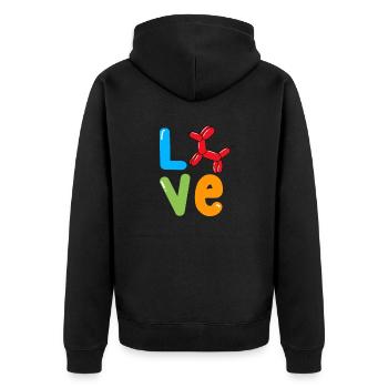 Balloon Animal Party Balloon Artist - Unisex Premium Organic Zip Hoodie - black - Back - Nico (187cm)