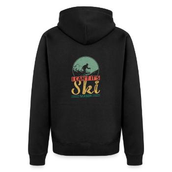 I Can't It's Ski Season Wintersport Skiing - Unisex Premium Bio Zip Hoodie - Schwarz - Hinten - Nico (187cm)