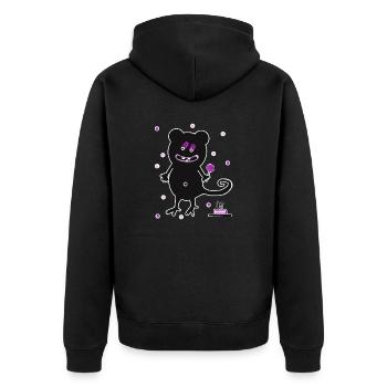Monster Kids Lollipop Candy Fantasy Snacking - Unisex Premium Organic Zip Hoodie - black - Back - Nico (187cm)