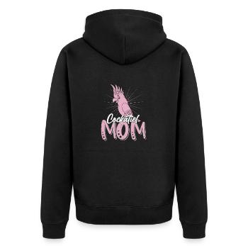 Calopsitte maman oiseau oiseau perroquet propriétaire - Veste à capuche bio Premium Unisexe - noir - Dos - Nico (187cm)