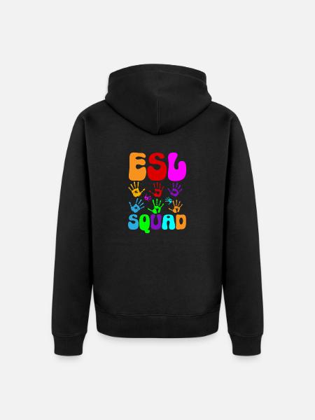 Lehrkraft Englisch Zweitsprache Fremdsprache - Unisex Premium Bio Zip Hoodie - Schwarz