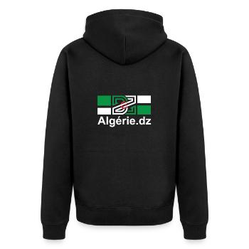 DZ Algérie dans mon cœur - Veste à capuche bio Premium Unisexe - noir - Dos - Nico (187cm)