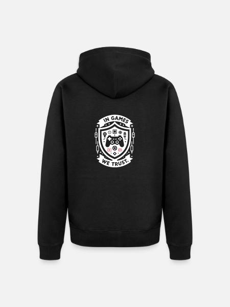 In Games We Trust - Unisex Premium Organic Zip Hoodie - black