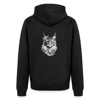 Maine Coon chat chat amant de chat cadeau Coony - Veste à capuche bio Premium Unisexe - noir - Dos - Nico (187cm)