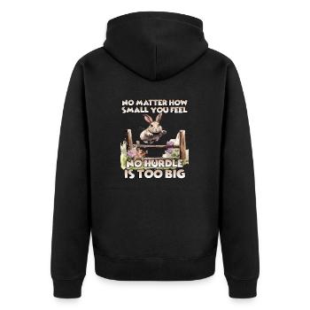 Kaninhop Champion Découvrez l’univers de Kaninhop - Veste à capuche bio Premium Unisexe - noir - Dos - Nico (187cm)