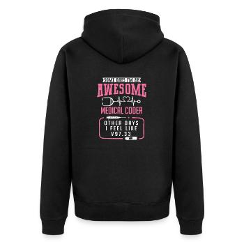 Spécialiste du codage de codeur médical - Veste à capuche bio Premium Unisexe - noir - Dos - Nico (187cm)