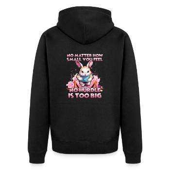 Dressage de lapin à saut de lapin pour votre lapin - Veste à capuche bio Premium Unisexe - noir - Dos - Nico (187cm)