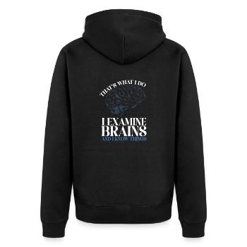 Neurologie, Infirmière, Cerveau, Neurologue - Veste à capuche bio Premium Unisexe - noir - Dos - Nico (187cm)