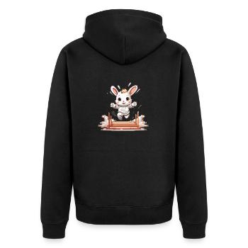 Kaninhop Mouvement amusant pour votre lapin Kaninhop - Veste à capuche bio Premium Unisexe - noir - Dos - Nico (187cm)
