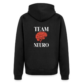 Neurologie, Infirmière, Cerveau, Neurologue - Veste à capuche bio Premium Unisexe - noir - Dos - Nico (187cm)