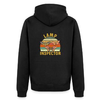 Moths Insect Collector Entomologist - Unisex Premium Organic Zip Hoodie - black - Back - Nico (187cm)