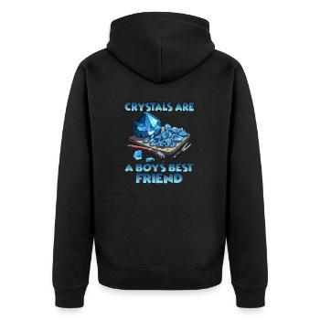 GemStoneCrafts Cadeaux de cristaux enchantés - Veste à capuche bio Premium Unisexe - noir - Dos - Nico (187cm)
