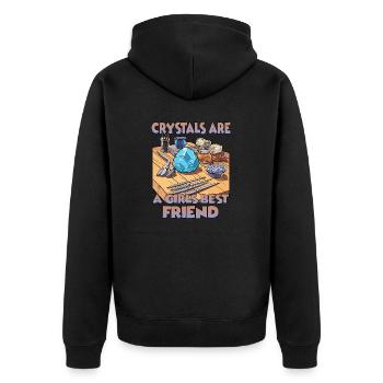GemStoneCrafts Cadeau de cristaux enchantés - Veste à capuche bio Premium Unisexe - noir - Dos - Nico (187cm)