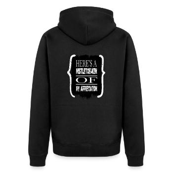 dinosaurs quote present idea beard funny sayings - Unisex Premium Bio Zip Hoodie - Schwarz - Hinten - Nico (187cm)