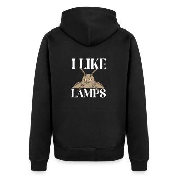 Moths Insect Collector Entomologist - Unisex Premium Organic Zip Hoodie - black - Back - Nico (187cm)