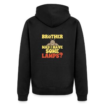 Moths Insect Collector Entomologist - Unisex Premium Organic Zip Hoodie - black - Back - Nico (187cm)