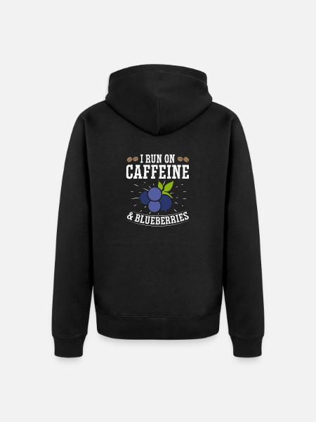 Blueberry, Fruit, Blueberry - Unisex Premium Organic Zip Hoodie - black