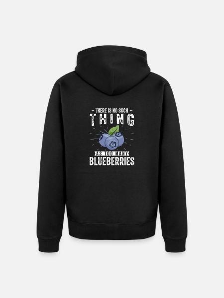 Blueberry, Fruit, Blueberry - Unisex Premium Organic Zip Hoodie - black