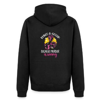 Bunco Dice Game - Unisex Premium Organic Zip Hoodie - black - Back - Nico (187cm)