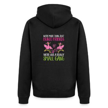 Bunco Dice Game - Unisex Premium Organic Zip Hoodie - black - Back - Nico (187cm)