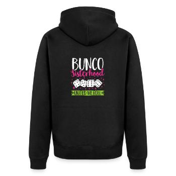 Bunco Dice Game - Unisex Premium Organic Zip Hoodie - black - Back - Nico (187cm)