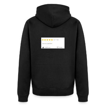 Lasst uns betrinken! - Unisex Premium Bio Zip Hoodie - Schwarz - Hinten - Nico (187cm)
