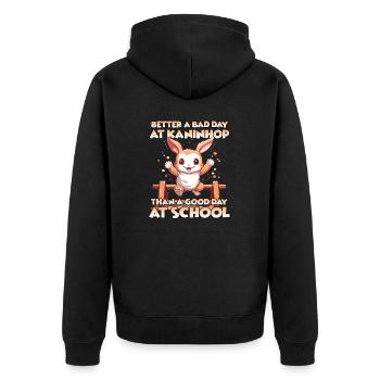 fun & training combines rabbit hop gift - Unisex Premium Organic Zip Hoodie - black - Back - Nico (187cm)