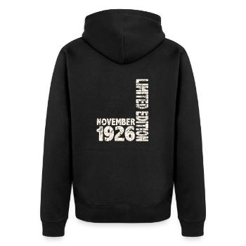 November 1926 Limited Edition 97 Years Man Woman - Unisex Premium Organic Zip Hoodie - black - Back - Nico (187cm)