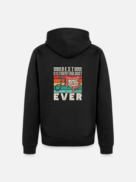 Gastroenterology Endoscopy Colonoscopy - Unisex Premium Organic Zip Hoodie - black