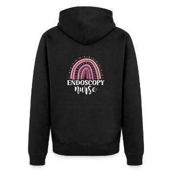 Gastro-entérologie Endoscopie Coloscopie - Veste à capuche bio Premium Unisexe - noir - Dos - Nico (187cm)
