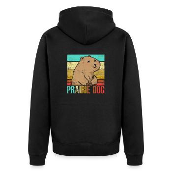 Chien de prairie - Veste à capuche bio Premium Unisexe - noir - Dos - Nico (187cm)