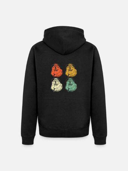 Prairie dog - Unisex Premium Organic Zip Hoodie - black